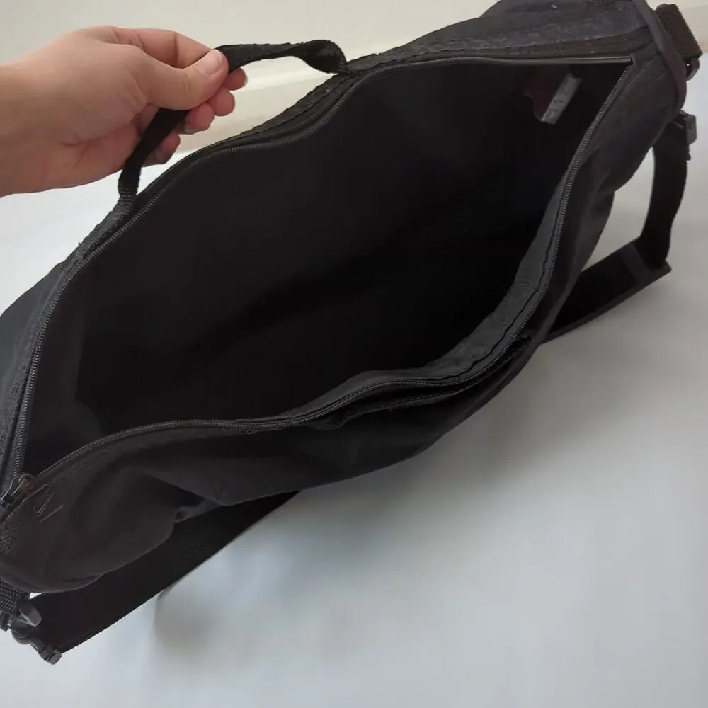 Vintage Nike Retro 90s 80s Messenger‎ Bag Crossbody Duffle Briefcase Black Large